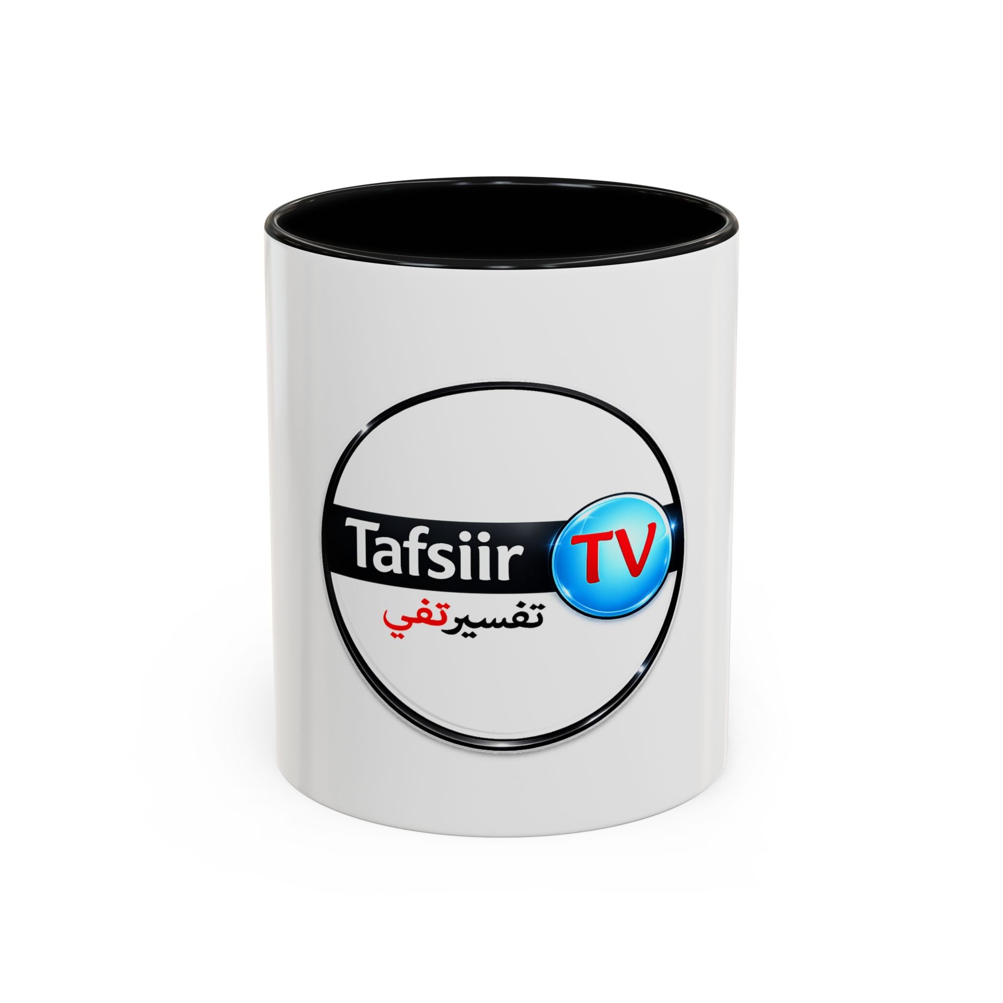 Tafsiir TV Accent Coffee Mug — Arabic Logo Ceramic Mug (11oz & 15oz)