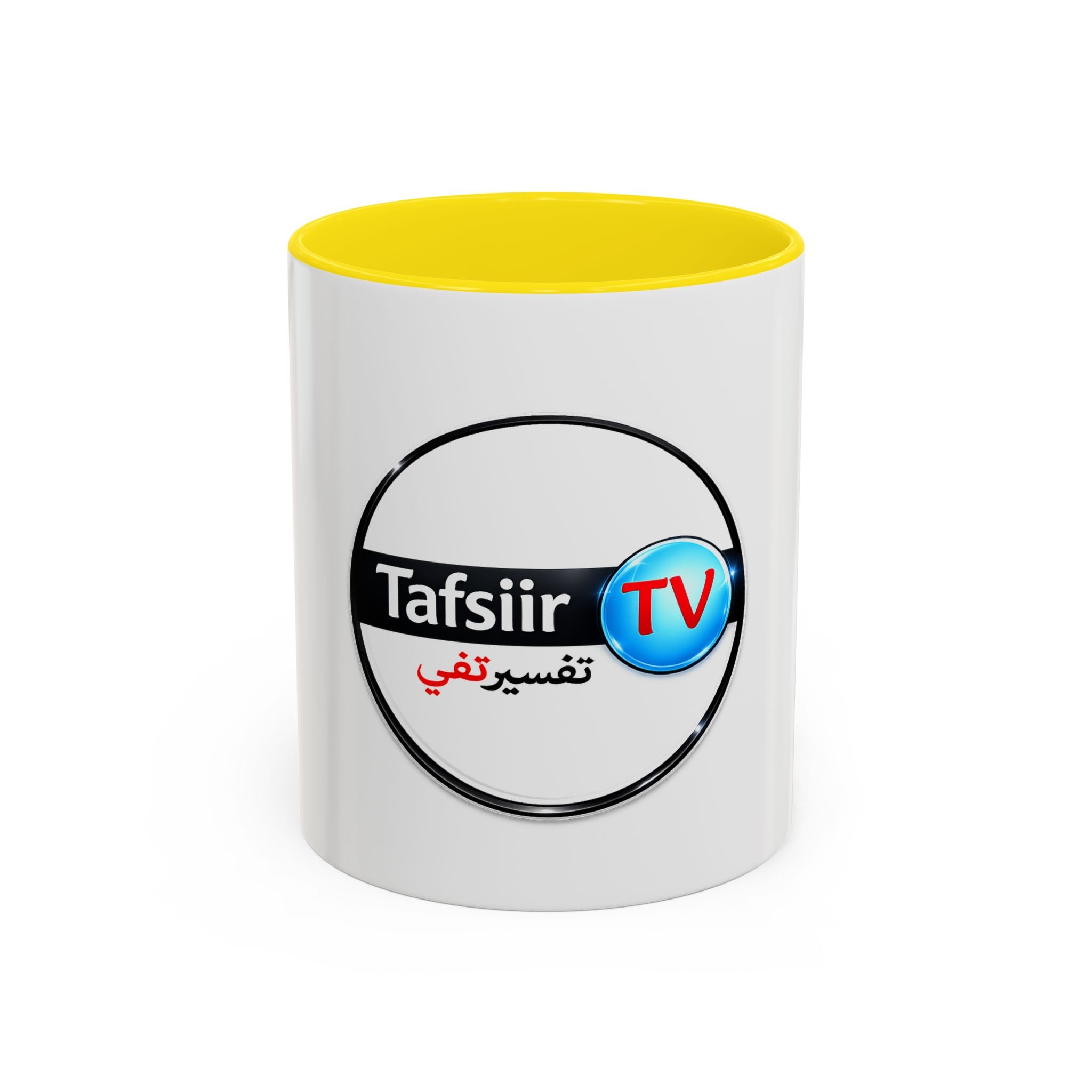 Tafsiir TV Accent Coffee Mug — Arabic Logo Ceramic Mug (11oz & 15oz)